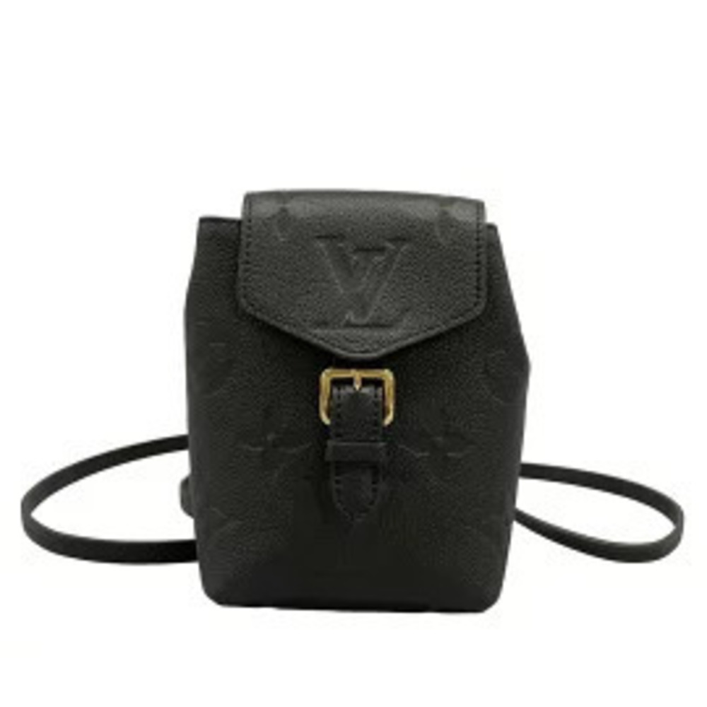 LOUIS VUITTON Backpack Rucksack Noir Black Leather Cowhide